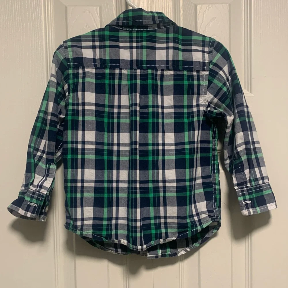 Gymboree Boys Plaid Button Down Shirt Size 2T